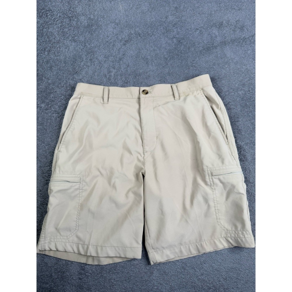 Chaps Ralph Lauren Golf Shorts 32 Cargo Tan Beige Pockets‎ Stretch Quick Dry Men
